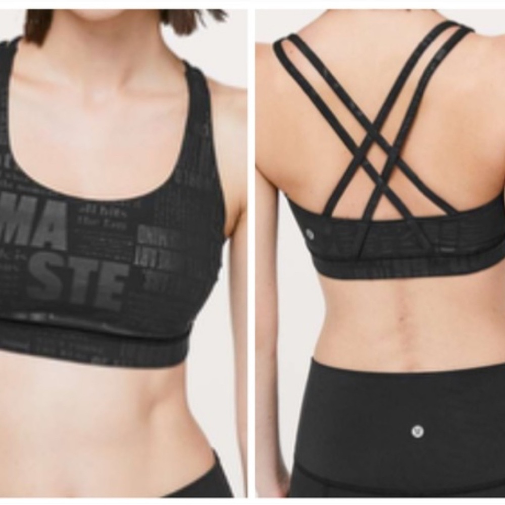 Lululemon Athletica Black Strappy Sports Bra